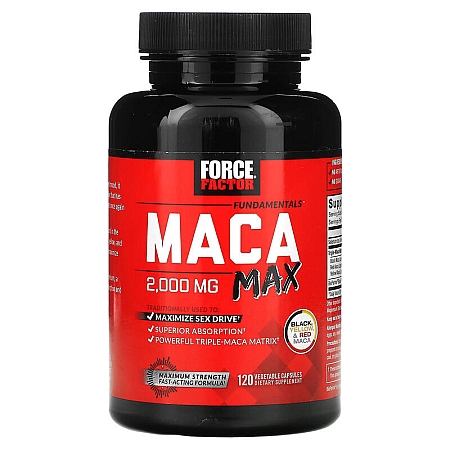 מחיר Maca Max מאקה מקס 2,000 מ“ג (500 מ“ג לכמוסה) 120 כמוסות - מבית Force Factor