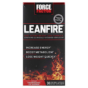 LeanFire נוסחה לירידה במשקל בעלת פעולה מהירה 30 כמוסות - מבית Force Factor