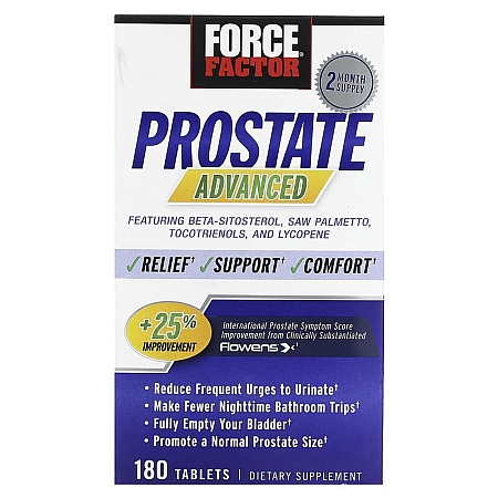 מחיר Prostate Advanced פרוסטטה תוסף מתקדם לבלוטת הערמונית 180 טבליות - מבית Force Factor