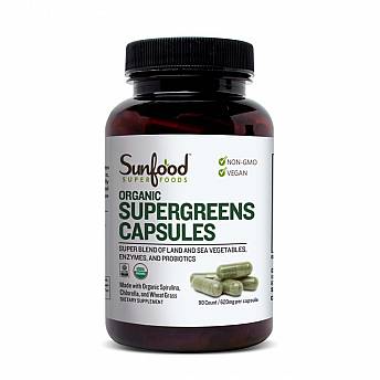 Supergreens סופרגרינס 620 מ"ג 90 כמוסות - מבית Sunfood