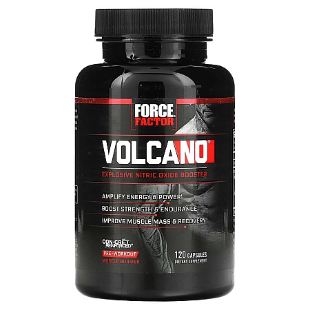 מחיר Volcano מאיץ עוצמתי של תחמוצת החנקן 120 כמוסות - מבית Force Factor
