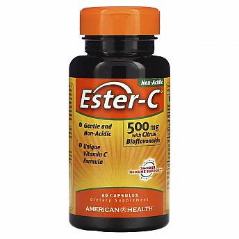 אסטר סי ויטמין C לא חומצי 500 מ"ג 60 כמוסות - מבית Ester-C