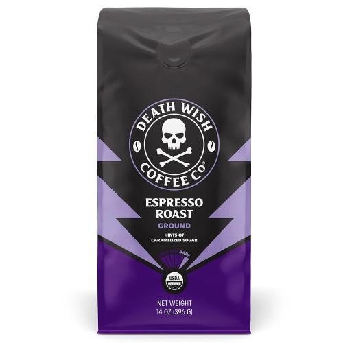 קפה טחון חזק קלייה אספרסו 396 גרם - מבית Death Wish Coffee
