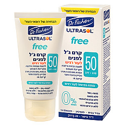 אולטרסול Free קרם ג'ל אנטי אייג'ינג לפנים SPF50 ללא שמנים 50 מ"ל - ד"ר פישר