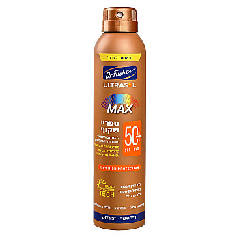 אולטרסול MAX ספריי שקוף +SPF50 מקס 200 מ"ל - ד"ר פישר