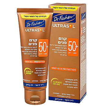 אולטרסול קרם פנים +SPF50 להגנה גבוהה 75 מ"ל - ד"ר פישר