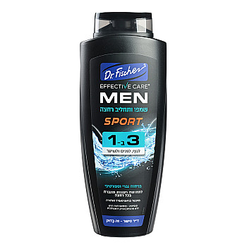 אפקטיב קר MEN ספורט שמפו ותחליב רחצה 3 ב-1 לגבר 700 מ"ל - Dr Fischer