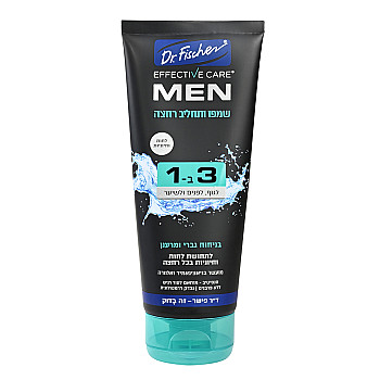 אפקטיב קר לגבר שמפו ותחליב רחצה 3 ב-1 TO GO מקטן 200 מ"ל - Dr Fischer