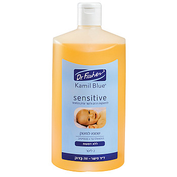 שמפו לתינוק ללא דמעות היפואלרוני קמיל בלו סנסיטיב 2 ליטר - ד"ר פישר