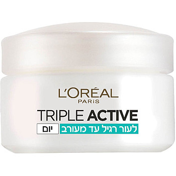 לוריאל TRIPLE ACTIVE קרם לחות לפנים לעור רגיל ומעורב 50 מ"ל - מבית L'OREAL PARIS