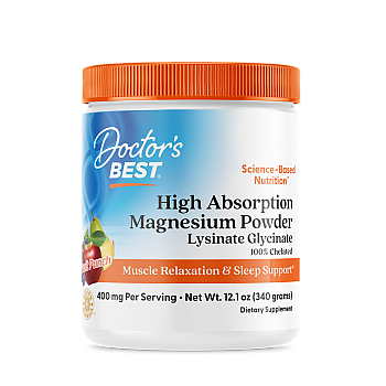  אבקת מגנזיום בטעם פונץ' פירות 340 גרם - מבית Doctor's best