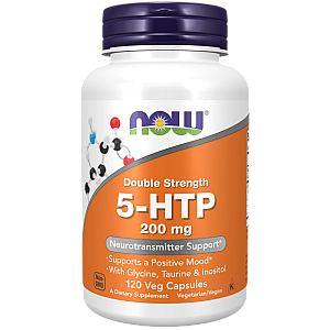 5-HTP חזק 200 מ"ג 120 כמוסות - מבית NOW FOODS