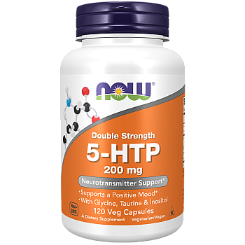 5-HTP חזק 200 מ"ג 120 כמוסות - מבית NOW FOODS