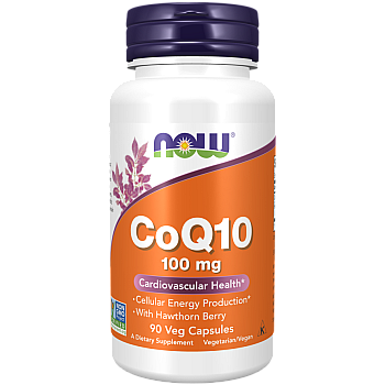 CoQ10 עם גרגירי עוזרר 100 מ"ג 90 כמוסות - מבית NOW FOODS