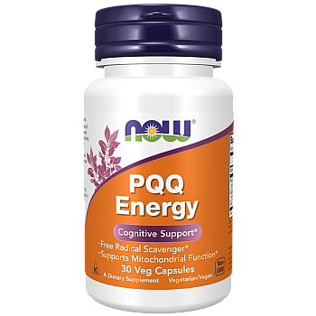 PQQ‏ אנרגיה 20 מ"ג 30 כמוסות - מבית NOW FOODS