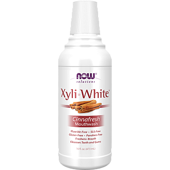 XyliWhite מי פה מלבינה טעם קינמון מרענן 473 מ"ל - מבית NOW FOODS