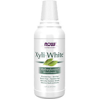 XyliWhite מי פה מלבינה צמחונית בטעם מנטה 473 מ"ל - מבית NOW FOODS