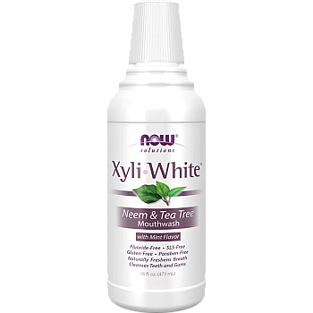 XyliWhite מי פה מלבינה צמחונית נים ועץ התה בטעם מנטה 473 מ"ל - מבית NOW FOODS