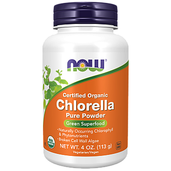 אבקה כלורלה אורגנית 113 גרם - מבית NOW FOODS