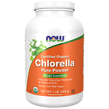 אבקה כלורלה אורגנית 454 גרם - מבית NOW FOODS