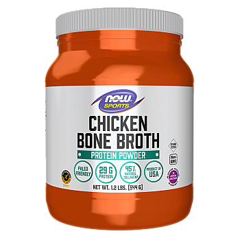 אבקת חלבון ציר עצמות עוף 544 גרם - מבית NOW FOODS