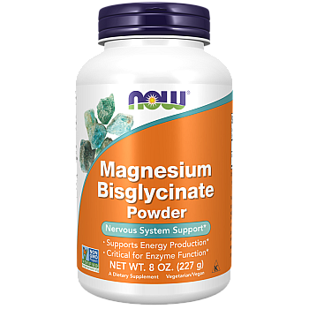 אבקת מגנזיום ביסגליצינט 227 גרם - מבית NOW FOODS