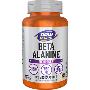בטא אלנין לסיבולת 750 מ"ג 120 כמוסות - מבית NOW FOODS