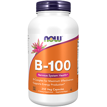 ויטמין B-100 קומפלקס 250 כמוסות - מבית NOW FOODS