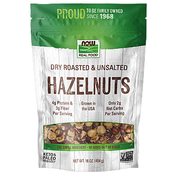 אגוזי לוז קלויים ולא מלוח 454 גרם - מבית NOW FOODS