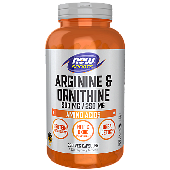 ארגינין ואורניתין 250 כמוסות - מבית NOW FOODS