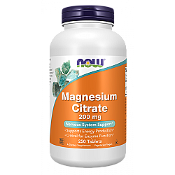 מגנזיום ציטראט 200 מ"ג - 250 טבליות - מבית NOW FOODS