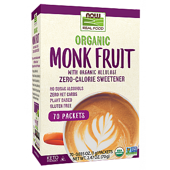 ממתיק אורגני פרי הנזיר 70 יחידות - מבית NOW FOODS