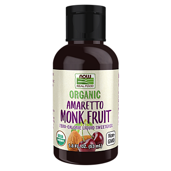 ממתיק נוזלי אמרטו אורגני עם פרי הנזירים אורגני 59 מ"ל - מבית NOW FOODS