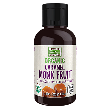 ממתיק נוזלי תמצית אורגני פרי הנזירים בטעם קרמל 59 מ"ל - מבית NOW FOODS