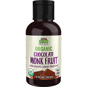 ממתיק נוזלי תמצית אורגני פרי הנזירים בטעם שוקולד 53 מ"ל - מבית NOW FOODS