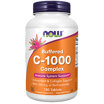 קומפלקס C-1000 לא חומצי 180 טבליות - מבית NOW FOODS