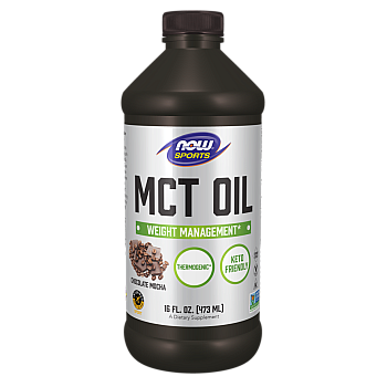 שמן MCT בטעם מוקה שוקולד 473 מ"ל - מבית NOW FOODS