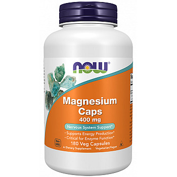 מגנזיום 400 מ"ג 180 כמוסות - מבית NOW FOODS