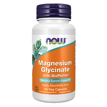 מגנזיום גליצינט עם ביו-פייפרין 60 כמוסות - מבית NOW FOODS