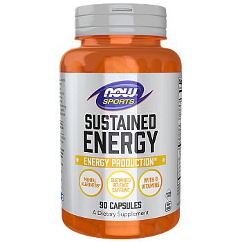 קדם אימון אנרגיה מושהית 90 כמוסות - מבית NOW FOODS