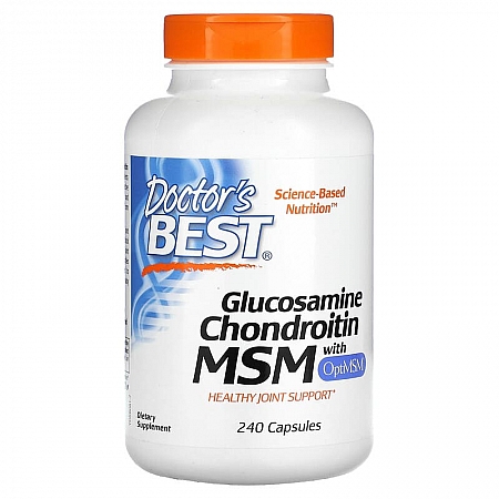 מחיר גלוקוזמין וכונדרואיטין + MSM יחס גבוה - 240 כמוסות מבית Doctors best