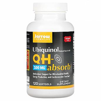 גיארו יוביקווינול QH-Absorb המינון 100 מ"ג 120 כמוסות רכות - מבית Jarrow Formulas