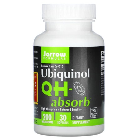 גיארו יוביקווינול QH-Absorb המינון 200 מ"ג 30 כמוסות רכות - מבית Jarrow Formulas