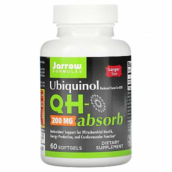 גיארו יוביקווינול QH-Absorb המינון 200 מ"ג 60 כמוסות רכות - מבית Jarrow Formulas