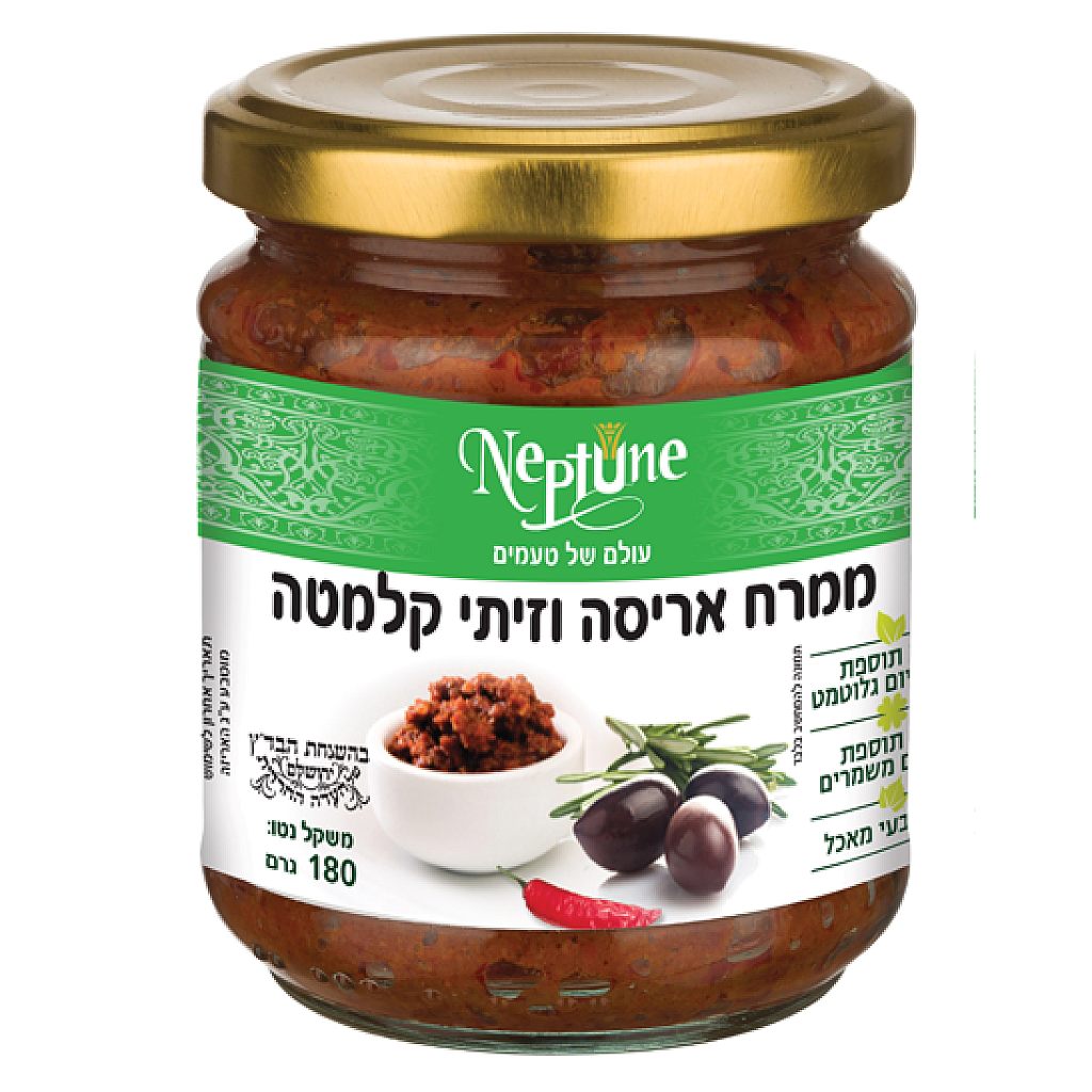 - ממרח אריסה וזיתי קלמטה 180 גרם - נפטון - טופ פארם