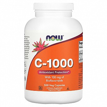 ויטמין C-1000 לא חומצי קומפלקס 500 כמוסות - מבית NOW FOODS