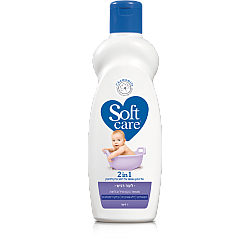 סופטקר 2 ב 1 אל סבון ושמפו לעור רגיש - 1 ליטר - מבית Softcare