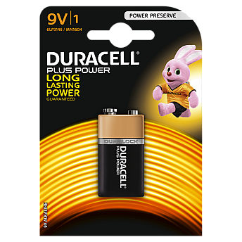  דורסל PLUS POWER סוללות 9V אריזת 1 יחידות - מבית Duracell