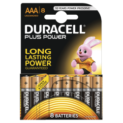  דורסל PLUS POWER סוללות AAA אריזת 8 יחידות - מבית Duracell