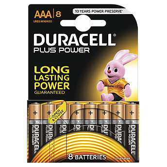  דורסל PLUS POWER סוללות AAA אריזת 8 יחידות - מבית Duracell